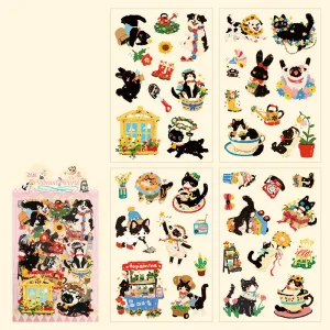 2ABC | Set de Pegatinas MengMeng Black Meow Vibriant World